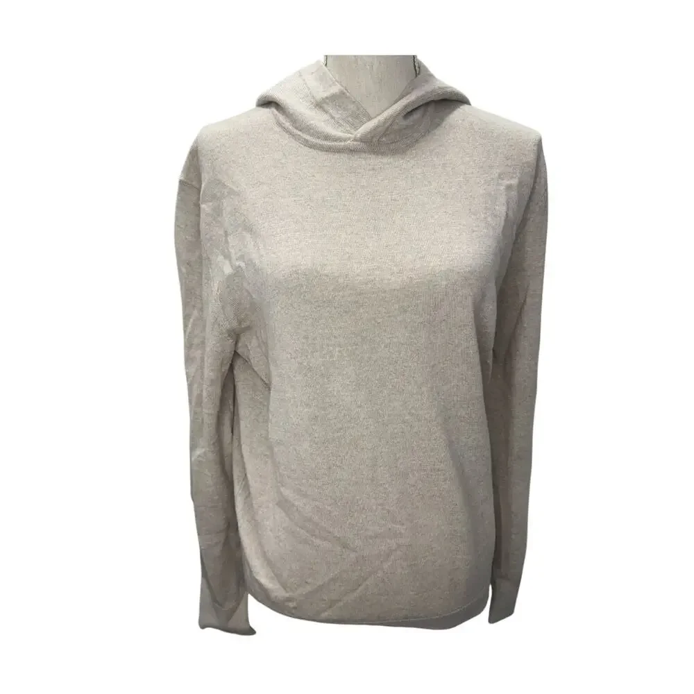 Men's Stitch Golf Italian 100% Merino Wool Hoodie - Beige, Medium